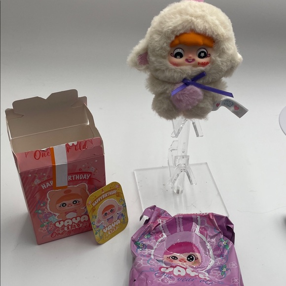 Baby Three Other - Yaya Happy Birthday Plush Toy - Cream and Purple